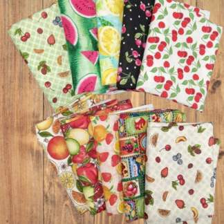 Assorted Fruit Theme Prints Fabric - 1 lb Scrap Bundle