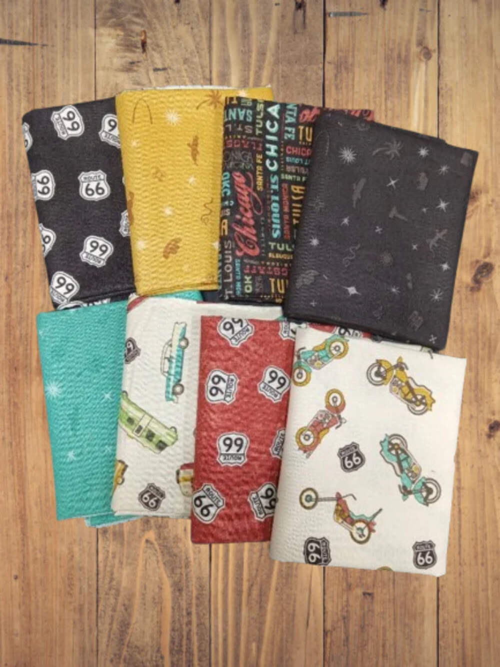 8 Half Yards -Assorted Route 66 Half Yard Bundle