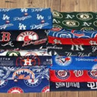 Assorted Sport Teams Baseball Licensed Cotton Fabric - 1 lb Scrap Bundle