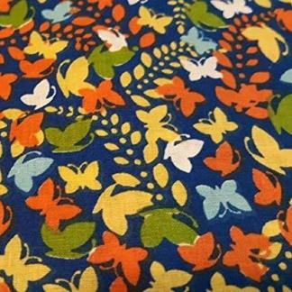Butterfly Blue Cotton Fabric