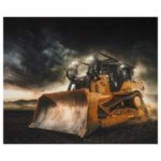 CAT Dozer Fabric Panel 36"x43 1/2"