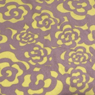 Flowers Green Fleece Fabric