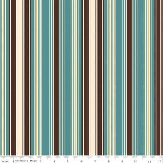 Handmade Valance or Curtain Panel Cowboys Stripes Teal