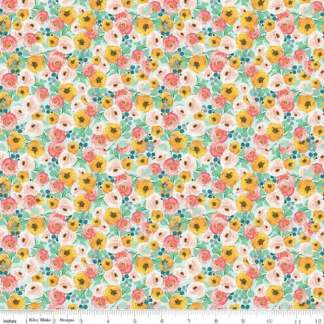 Spring Gardens Sky Cotton Fabric