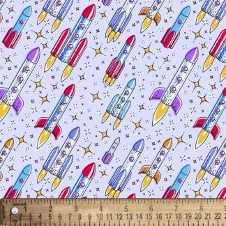 Handmade Blanket, Burp Rag/ Security Blanket, and Bib Up and Away Rockets