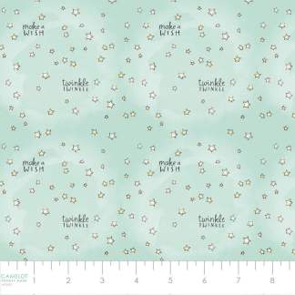 Care Bears Make a Wish Twinkle Twinkle Light Green Cotton Fabric