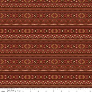 Handmade Valance or Curtain Panel Back of the Chutes Stripe Rust