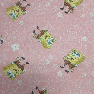 Spongebob Simple Icon Cotton Fabric
