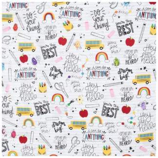 I Can Do Anything School Notebook Cotton Fabric