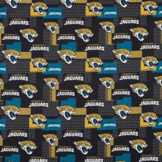 Handmade Valance or Curtain Panel Jaguars Squares