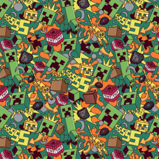 Action Minecraft Blast Cotton Fabric