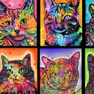 Crazy for Cats Fleece Fabric