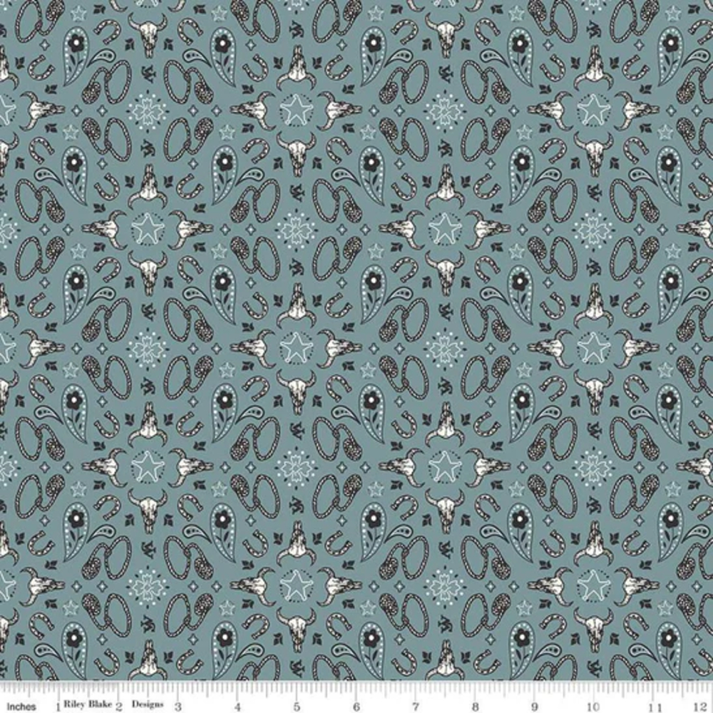 John Wayne Courage Bandana Storm Cotton Fabric