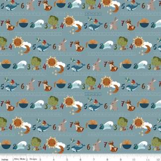 Created with Love Seven Days Sky Cotton Fabric
