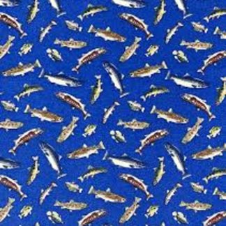 Fish Sardine Flannel Fabric By the Yard