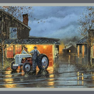 Farm Shop Talk Panel Cotton Fabric