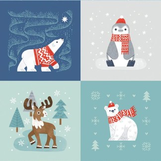 Northern Lights 36" Panel Flannel Fabric