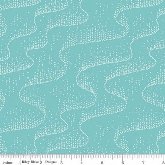 Northern Lights Flannel Aurora Turquoise Flannel Fabric