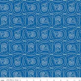 FFA Forever Blue 2 Farm Patch Green Cotton Fabric