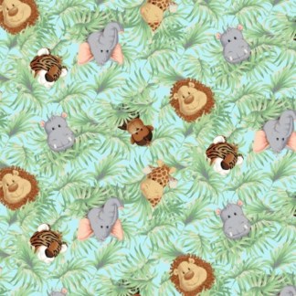 Jungle Babies Flannel Fabric