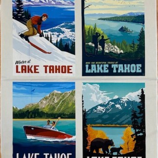 Lake Tahoe Pillow Panel Cotton Fabric