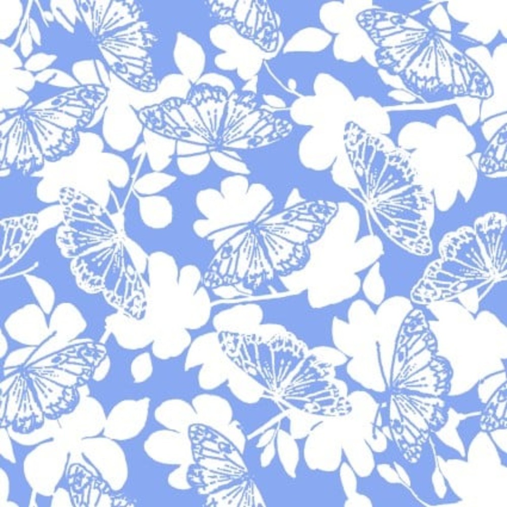 Butterfly Blues Blender Blue Cotton Fabric