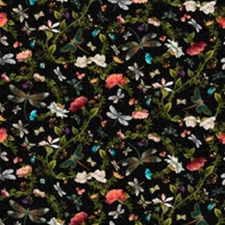 Dragonfly Garden Cotton Fabric