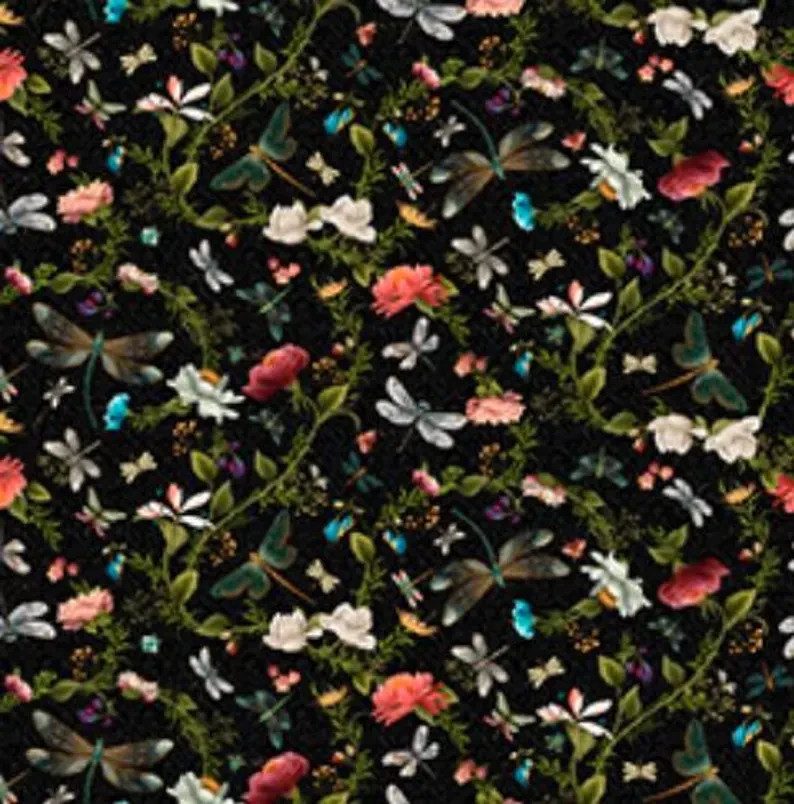 Dragonfly Garden Cotton Fabric