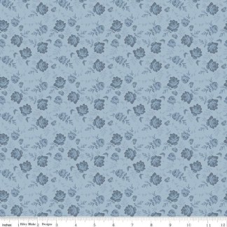Anne of Green Gables Tone-on-Tone Blue Cotton Fabric