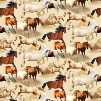 Running Free Horse - Free Rein Cotton Fabric