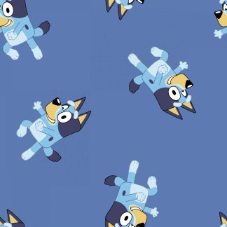 Disney Bluey Classic Blue Fleece Fabric