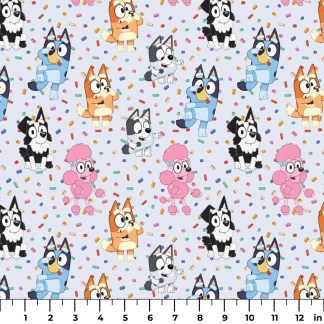 BBC Bluey & Friends Sprinkles of Fun Cotton Fabric