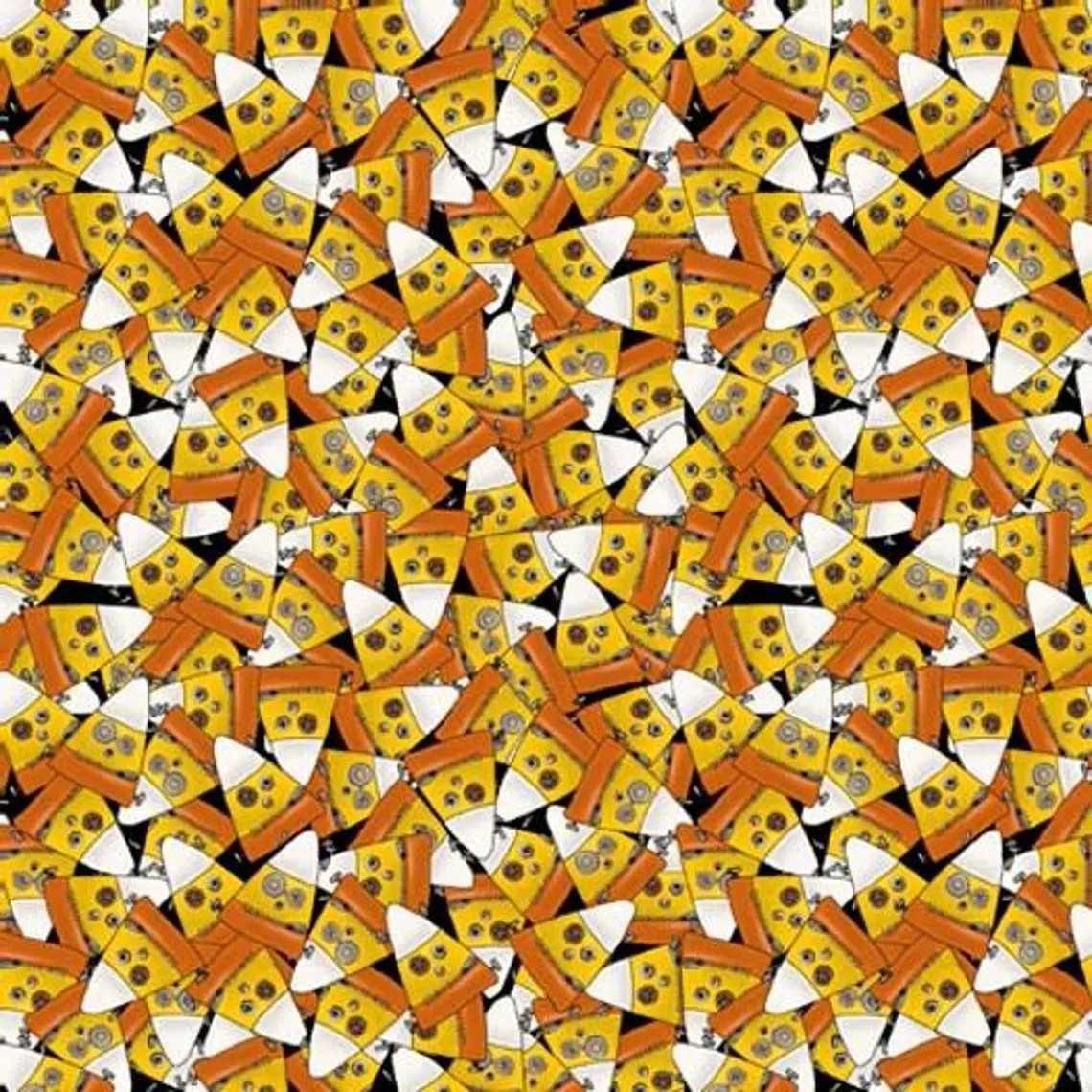 Steampunk Hallow 2 Candy Corn Cotton Fabric