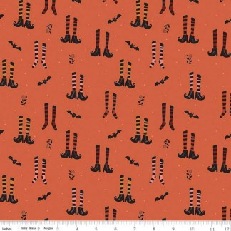Little Witch Witches Socks Pumpkin Cotton Fabric
