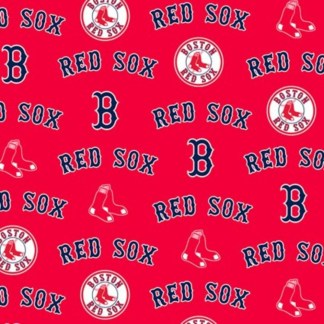 Boston Red Sox Red MLB American League East Fleece Fabric