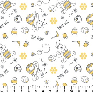 Disney Winnie the Pooh Baby Bee Cotton Fabric