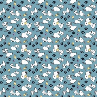 Peanuts® Snoopy & Woodstock Playing Cotton Fabric