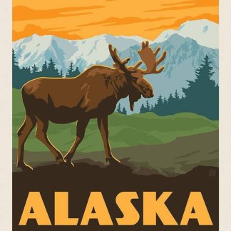 Alaska The Last Frontier Poster Panel Fabric