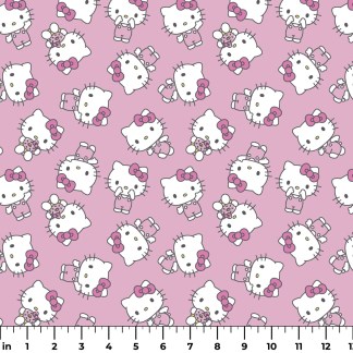 Sanrio Hello Kitty Sweet Toss Light Pink Cotton Fabric