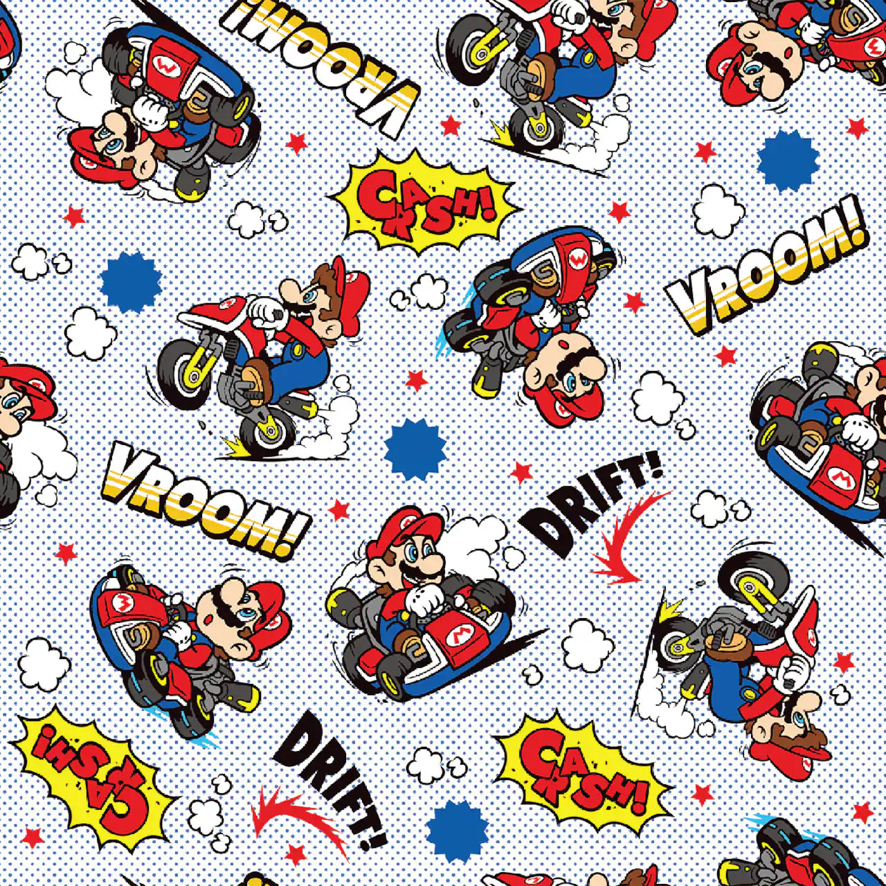 Springs Creative Mario Kart Cotton Fabric