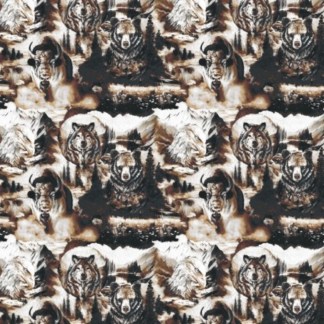 Wilderness Collage Fleece Fabric