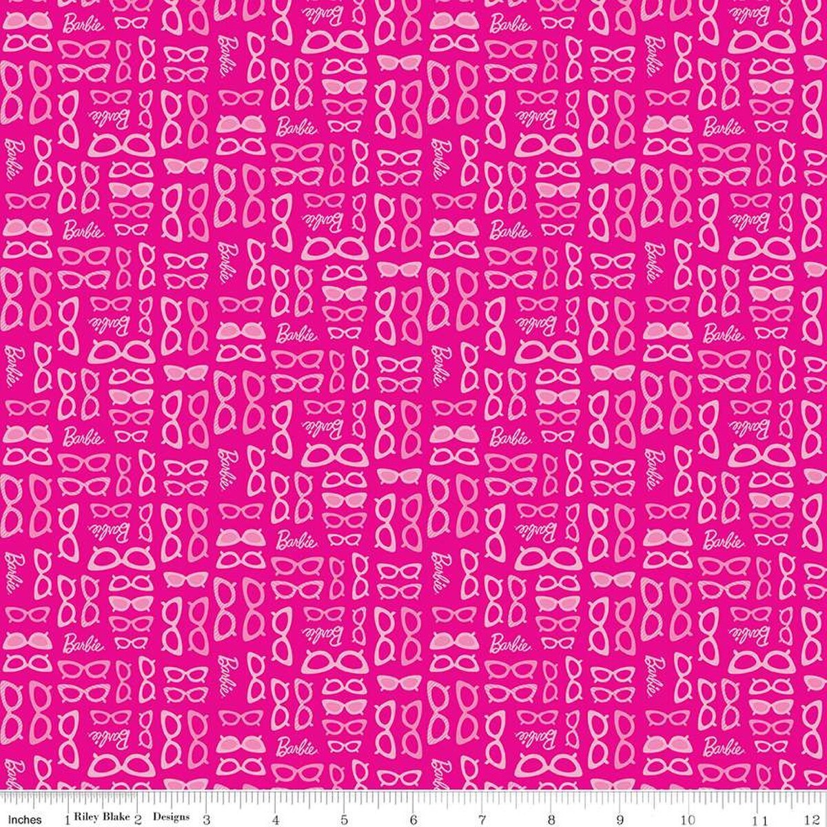 Barbie™ World Barbie Glasses Hot Pink Cotton Fabric