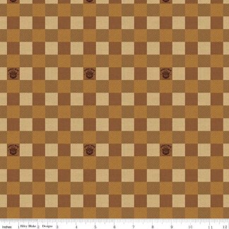 Friends of Smokey Bear Buffalo Check Sienna Cotton Fabric