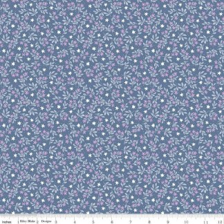 Twinkle Little Star Jasmine Stars Denim Cotton Fabric