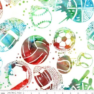 Expressions Batiks Let's Play Ball! Brilliance Cotton Fabric