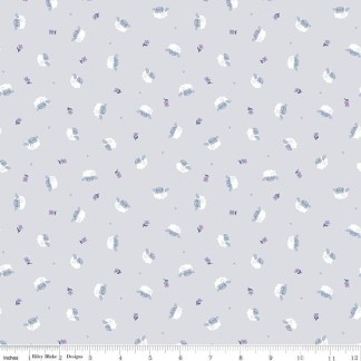 Twinkle Little Star Flock Gray Cotton Fabric