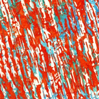 Batiks Lets Play Ball! Streaks Papaya Cotton Fabric
