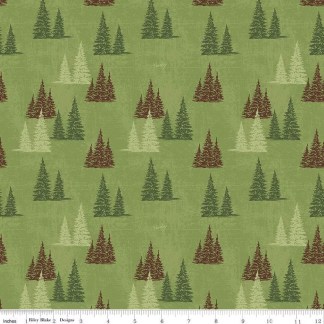 Friends of Smokey Bear Trees Grass Cotton Fabric