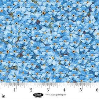 Forget Me Not Flowers Cotton Fabric