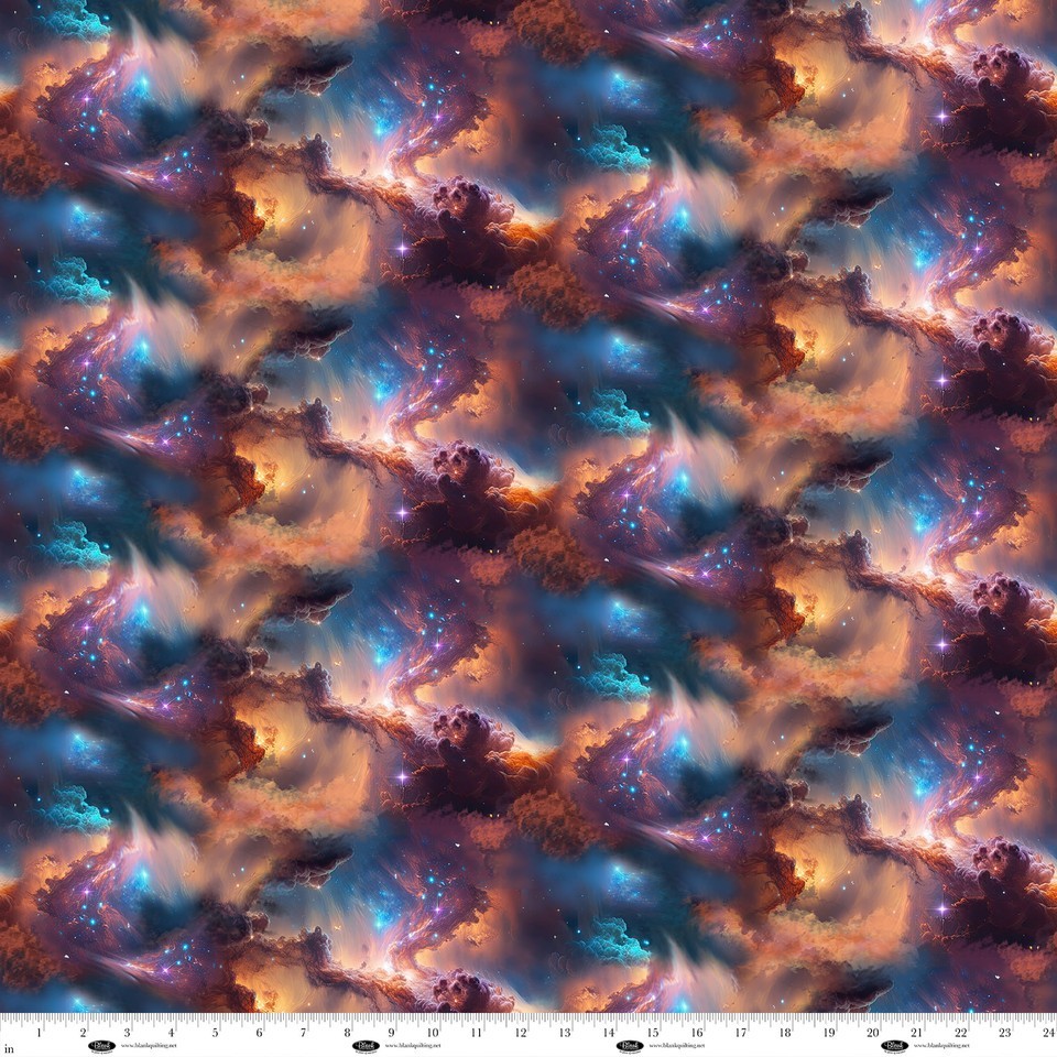 Space Cadet Interstellar Clouds Cotton Fabric